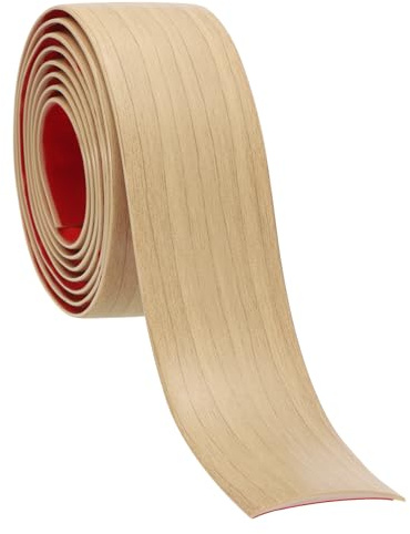 PATIKIL Profilato Autoadesivo Per Transizione Pavimento 5 cm x 3 Metri Divisore Piatto In Vinile Per Unire Interstizi Pavimento Transizione Moquette Piastrelle Pavimento, Quercia