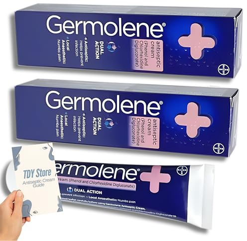 2 x Antiseptic Cream with Local Anaesthetic 30g - TDY Bundle Including TDY Antiseptic Cream Guide