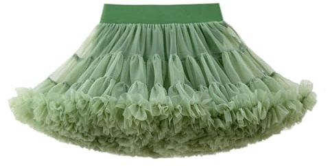 Ballettrock Mädchen Tüllrock Kinder Tütü 50Er Rock Festliche Party Tüllrock Star Glitzer Rock Tutu Ballettrock Prinzessin Minirock Ballettrock (minzgrün,5-10 Jahre)
