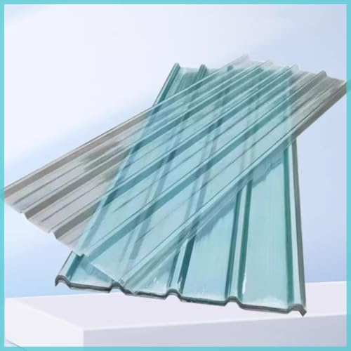 1mm Panel Para Tejado Transparente,3/5/7/8/10/13/15pcs Hojas De Techo Corrugado,Chapa Ondulada Para Invernaderos,FRP Con Resistencia A Los Rayos UV,Placa De Aislamiento (0.9×1.1m,3pcs)
