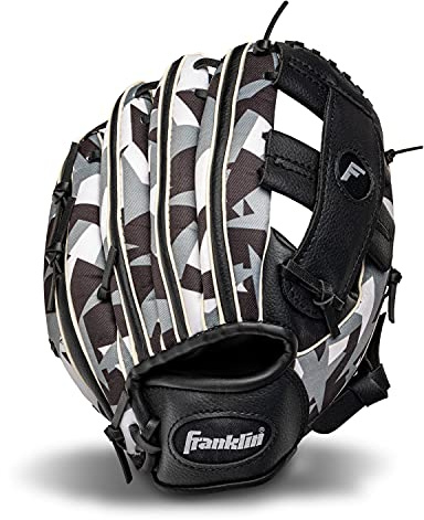 Franklin Sports RTP Digitek Teeball Performance Gloves, 9.5, Right Hand Throw, Black/White