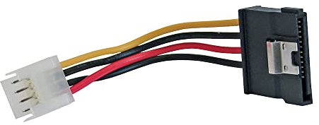 InLine 29660B Câble adaptateur SATA 1 prise femelle 8,89 cm vers fiche SATA 15 broches avec languette 0,15 m