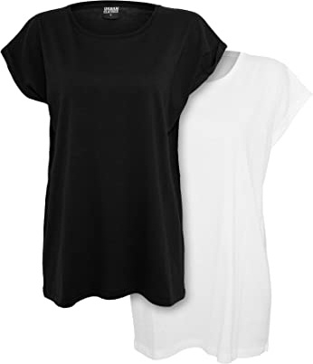 Urban Classics T-shirt för kvinnor, svart/vit, L