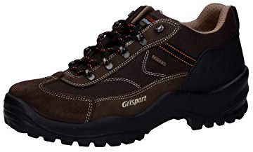 Grisport® halvsko skor skor av velourläder med Cordura® fritidssko utomhussko för kvinnor och män unisex arbetsskor vattenavvisande vandringsskor jaktsko, - Brunt oliv - 39 EU