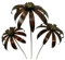 Grehge l Daisy Flower Garden Ornament Set of 3 Echinacea on 100cm stick - Bronze