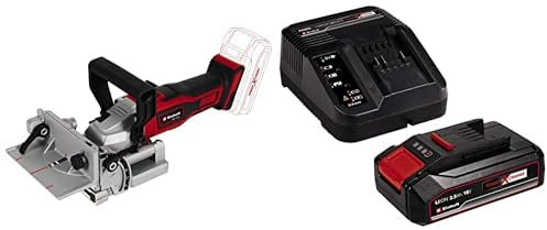 Einhell Fresa engalletadora con batería TE-BJ Li-Solo Power X-Change (18V, iones de Li, ajuste de ángulo/altura continuo, regulación de profundidad de 6 niveles, con batería 2.5 Ah y cargador)