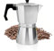 ACTIV CUISINE Espressokocher 6 Tassen aus Aluminium, Espressokanne Espresso Mokka Maker Mokkakanne italienische Kaffeekocher mit transparenter Deckel, 300 ml