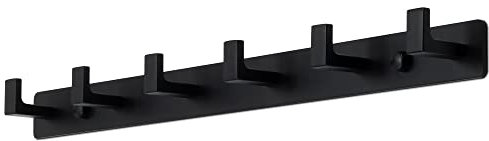 Mavö Kleiderhaken 53cm schwarz Hakenleiste 6 Haken Garderobenhaken Wandhaken Garderobenleiste Tom.6