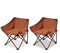 Klappbarer Campingstuhl, Liegestuhl Klappstuhl Gartenliege Stühle, Oxford-Gewebe + Stahlrohrständer, Rutschfester Gummibelag, Camping Stuhl for Outdoor, Angeln, Wandern, Picknick, 2 Stück, Braun Klapp