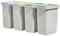 KADAX Juego de cubos de basura para separación de residuos, sistema de separación de residuos, cubo de basura robusto con tapa hermética, clasificador de basura, contenedor de basura, cubo de basura