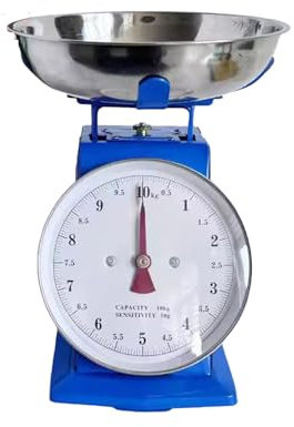 ZGFHLI Küchenwaage Mechanische,Küchenwaage Ohne Batterie,Küchenwaage Retro Mit Tara-Funktion,Waage Für Die Küche Inkl Edelstahl Schüssel,Tragkraft 10 Kg,20Kg,20KG