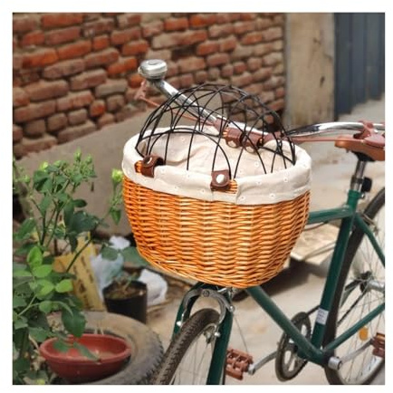 Support de Panier Avant vélo for Animaux Compagnie, Chat, Chien, for vélos Route, Shopping, équitation(Orange)