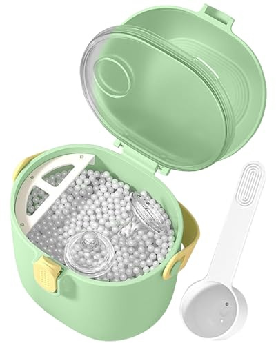 Dosificador De Leche En Polvo Portátil Para Viajes,Dispensador para Harina de Arroz con Cuchara - Almacenamiento Antipolvo Para Viajes En Coche Familias Avión Tren Exteriores Mamás