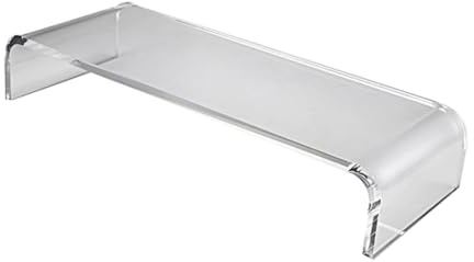 EPIGEIST Supporto per Monitor da Scrivania in Acrilico Trasparente Alzata Fissa Ergonomica per Computer Sollievo da Affaticamento Occhi e Dolori Cervicali Adatto per Casa e Ufficio