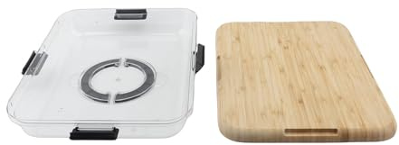 Ejoyous Charkuteritallrik med lock, ostbricka, 6 fack, perfekt för fester och inflyttningspresenter