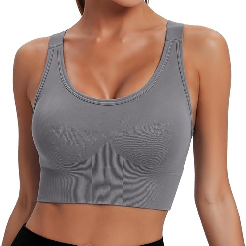 Litherday Sujetador Deportivo Mujer Top Fitness Espalda Nadadora Sin Aros | Tejido Elástico Transpirable, Copas Extraíbles Y Tirantes Ajustables Según El Modelo, Espalda Nadadora Para Yoga Y Gimnasio