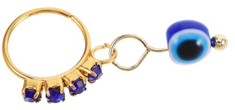 Artibetter Anillo de Nariz Punk de Acero Inoxidable Diseño Ojo Malvado, Aro Metálico para Piercing Nasal Unisex, Joyería para Perforaciones Corporales y Fiestas, Estilo Demonio Único