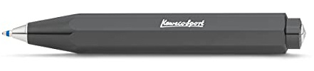 Kaweco SKYLINE SPORT Ball Pen Grey I Retractable Ballpoint Pen in Summery Design with Standard D1 Refills I Exclusive Biro 10.5 cm