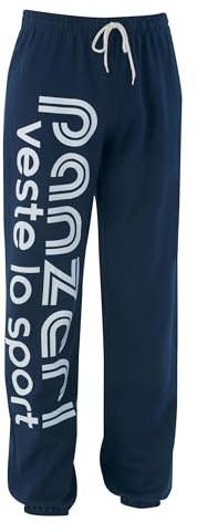 panzeri Pantalon Jogging Uni H - Noir/Blanc