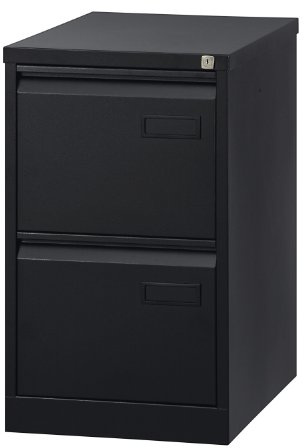 BISLEY Light - Armario para archivadores Colgantes (1 Carril, DIN A4, 2 cajones, Metal, 633 Negro, 62,2 x 41,3 x 71,1 cm)