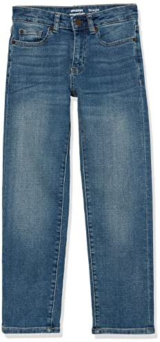 Amazon Essentials Jeans de corte recto regular para niño, lavado ligero, 7 Slim