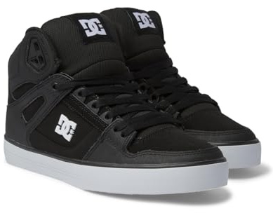 DC Shoes Scarpe da Skateboard da Uomo Pure High Top, Black Black White 1, 40.5 EU