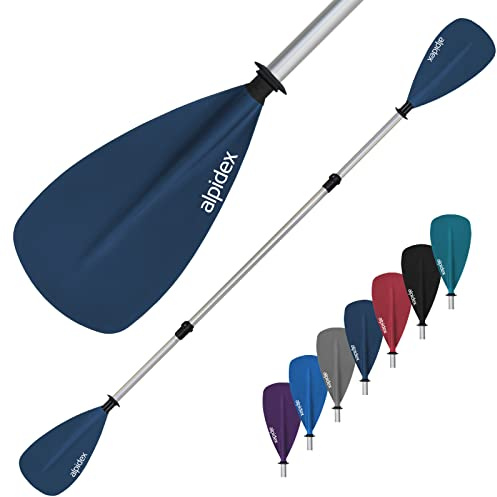 ALPIDEX 2 in 1 Pagaia Doppia SUP Pagaie Kayak Canoa Stand Up Paddle Lunghezza Regolabile 160-207cm Leggero Palo Alluminio, Colore:Blu Scuro