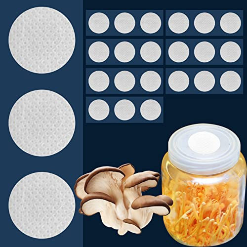 ZHANXUBIO Membran-Filteraufkleber, 20 mm, 58 mm, 65 mm, 82 mm, 90 mm, 0,3 um, stark haftende Filterscheibe für Pilzzucht (58 mm, 24)