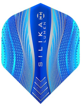 Harrows Silika Lumen dart-flyg nr 2 standard – 5 uppsättningar per paket (totalt 15 flygningar) (blå)