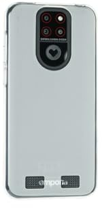 caseroxx Schutzhülle für Emporia Smart 5 Mini in weiß-transparent – Flexibles TPU-Case aus stoßfestem Gummi, passgenaue Handy-Tasche mit Kantenschutz & rutschfestem Grip