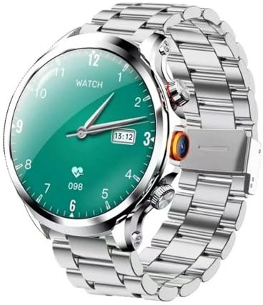 Ethelred H18 Reloj inteligente WiFi 4G Netword 5MP Cámara GPS Tracker 1100mAh visualización de 1.84 YouTube Google PlayStore Descarga de la aplicación Reloj inteligente para hombre (acero plateado)