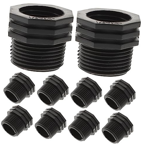 POPETPOP 10pezzi Adattatore per Raccordo Filettato per Riparazione di Serbatoi Facilita Collegamento di Barili da Pioggia Vasche e Acquari Installazione Veloce e Sicura