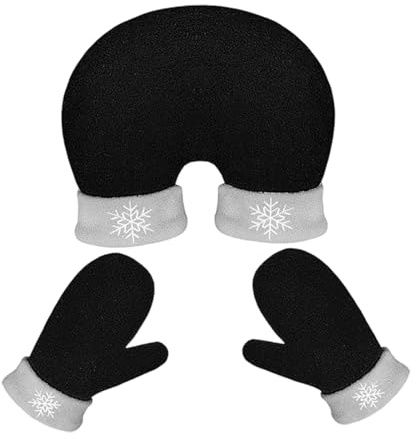 Fiocias Guantes para Parejas, de Invierno para Senderismo, Esquí Y Clima Frío, Negro Gris Claro, universal