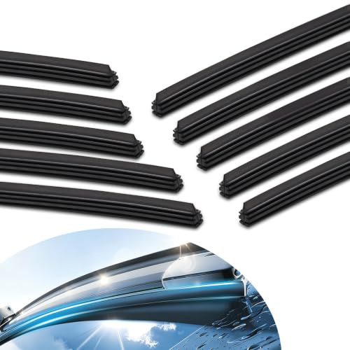 Repuesto de Goma para Limpiaparabrisas Universal, 80CM Compatible con la Mayoría de los Coches, Paquete de 10