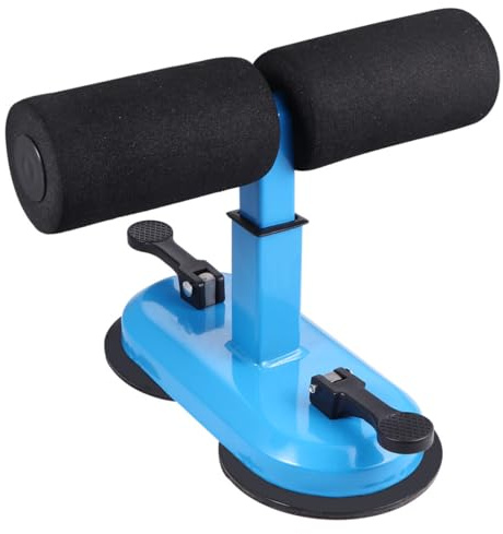 HOMSFOU Portable Sit up Bar with Adjustable Foot Holder for Home Workout, Abdominal Machine and Crunches Aid Made of Steel and Foam, Lightweight Fitness Equipment for Men and Women