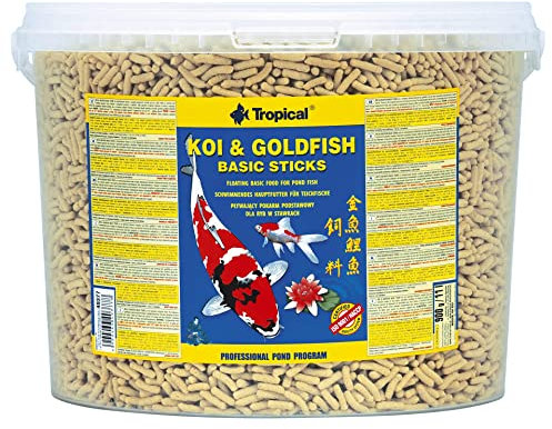 Tropical KOI&Goldfish Basic Sticks 11L / 900g - Teichfischfutter, schwimmende Sticks für die tägliche Fütterung von Koi, Goldfischen