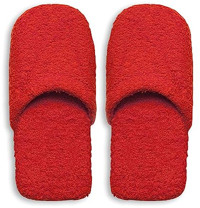 Excelsa - Chaussons de Bain Chauds en éponge - Homme - 30 x 12 x 5 cm 29x12x5 cm Rouge
