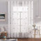 MIULEE Sheer Vorhang Voile Sterne Stickerei Ösen Transparent Dekoschal Gardine Ösenvorhang Schals Fensterschal für Kinderzimmer Wohnzimmer Schlafzimmer 2er Set 245 X 140cm（H x B） Sterne Blau