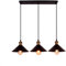FIRVRE Pendelleuchte 3-Flammig Höhenverstellbar, Deckenlampe Hängend Vintage für Esszimmer Flur Wohnzimmer, E27 Hhängelampe Industrial Metall für Esstisch
