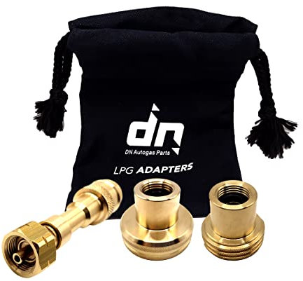 Set di adattatori per bombole di gas GPL da 21,8 mm per bombole di gas europee, ACME DISH EURONOZZLE, con borsa