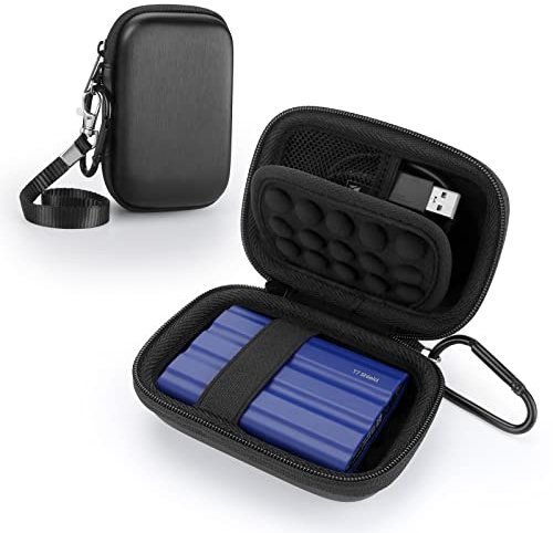 Yinke Custodia per Samsung T7 Shield/ T7/T7 Touch Portatile Solid State Drive USB, Viaggio Hard Case Custodia Protettiva Copertura di Immagazzinaggio Sacchetto