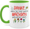 Tasse Tassen 325ml - Danke dass du mir beim Wachsen geholfen hast - Abschied Erzieher Erzieherin - 325 ml - Hellgrün - geschenke für kindergärtnerinnen kita abschiedsgeschenk kindergärtner bee