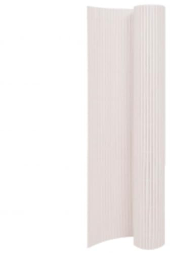vidaXL Recinzione da Giardino a Doppio Lato 110x400 cm Bianca
