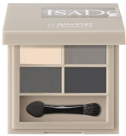 IsaDora Palette di ombretti Quartet – Eyeshadow Palette per trucco impeccabile – Vegano – Splendido set di trucco con quattro ombretti – 03 Smoky Eyes