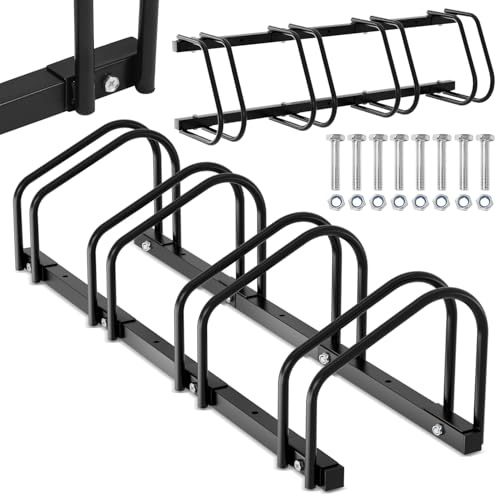Izrielar Soporte para 4 bicicletas, color negro