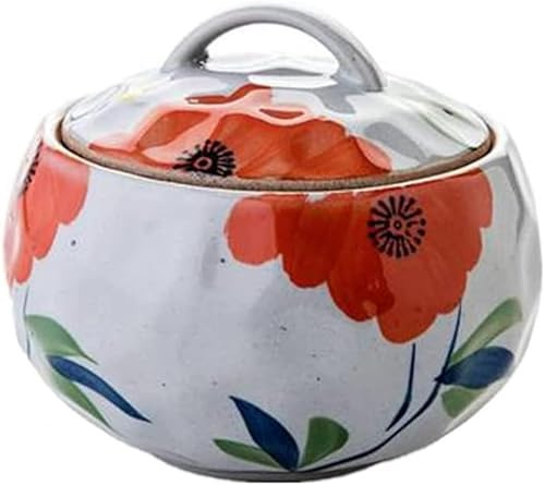 CHCWR Stew Pot,Soup pot, Cooking Pot with Lid Soup Cooking Pots High Temperature Stew Mini Ceramic Casserole Egg Milk Frying Pan Kitchen Steam Cookware