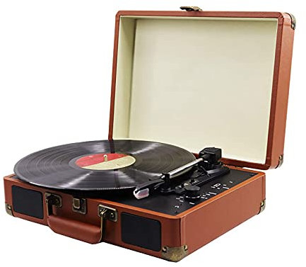 WDWDW Giradischi fonografo Giradischi in Vinile Giradischi fonografo Bl Speaker Lettore di valigie Giradischi in Vinile Grammofono d'Epoca