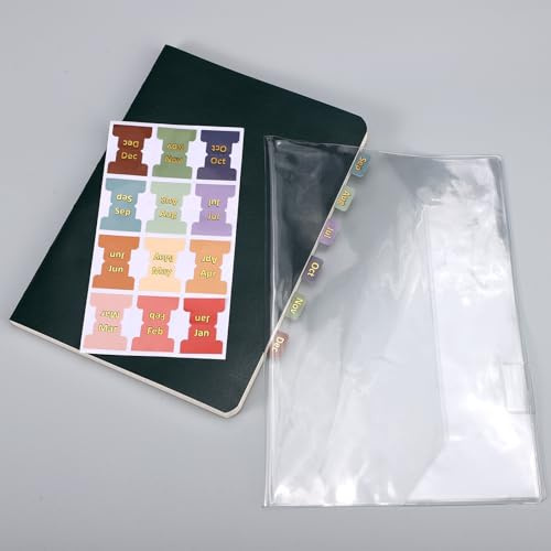 Genomskinligt Bokomslag för A5midori, Vattentätt och Reptåligt PVC Skyddande Fodral för Anteckningsböcker Planerare Dagböcker Skyddande Fodral Kompatibel med Ho-Bonichi-Techo Midori-Modellen