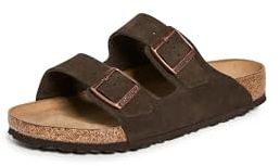 Birkenstock Arizona, Damen Hausschuhe braun 46 EU, Braun (Mokka Wildleder 311) - Größe: 45 EU (normal)