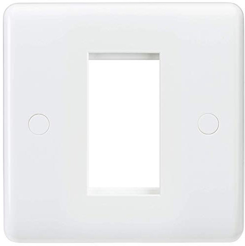Knightsbridge CU1G Curved Edge 1 Gang Modular Faceplate, White